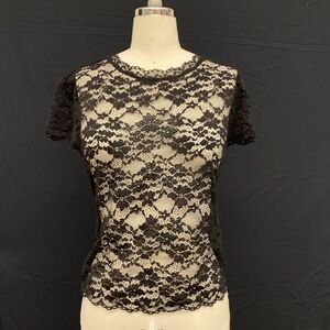 Black lace top from Zara